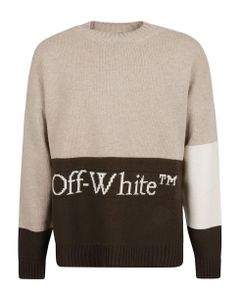 Blocked Knit Crewneck Sweater