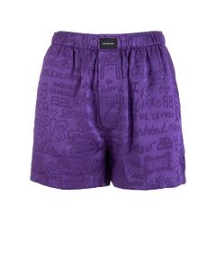 Woman Logoed Purple Pyjama Shorts