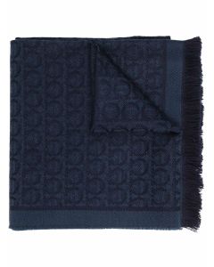 Salvatore Ferragamo All-Over Patterned Fringed Edge Scarf
