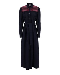 P.A.R.O.S.H. Embroidered Mid-Length Shirtdress