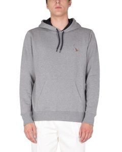 PS Paul Smith Zebra-Embroidered Long-Sleeved Hoodie