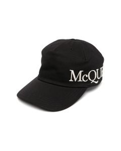 Oversize Black Jersey Hat With Logo Alexander Mcqueen Man