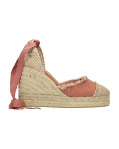 Catalina-8ed-002 Wedges In Rose-pink Canvas