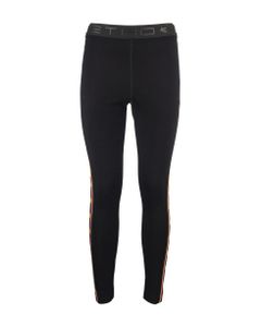 Jersey Leggings With Embroidered Band