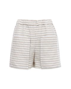 Emporio Armani Elasticated Waistband Stripe Printed Shorts