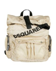 Dsquared2 Logo Printed Buckled Backpack