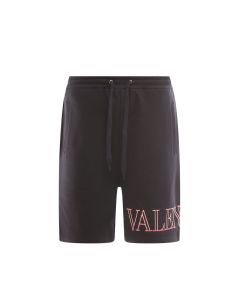 Valentino Logo Printed Drawstring Shorts