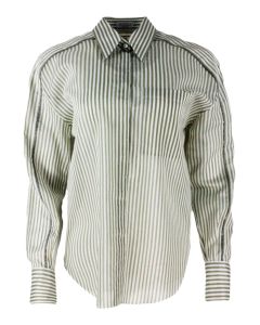 Embellished striped shirt