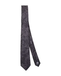 Gray patterned tie