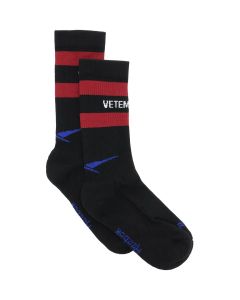 Vetements X Reebok Logo Intarsia Ribbed Socks
