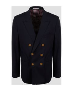 Double Breasted Wool Blend Jacket
