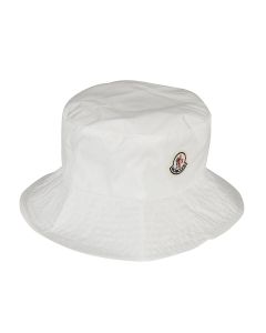 Moncler Logo Patch Narrow Brim Bucket Hat