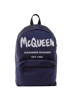 Alexander McQueen Metropolitan Grafitti Logo Backpack