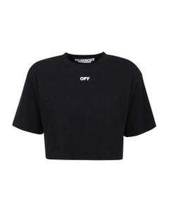 Off Stamp Ribbed Cropped Tee