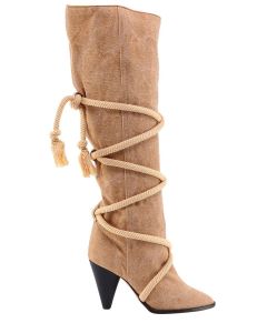 Isabel Marant Rope-Design Pointed Toe Boots