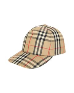 Burberry Baseball Cap With Iconic Check Pattern