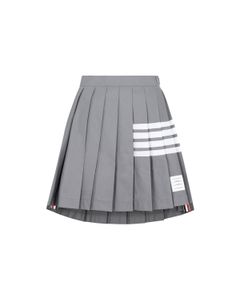 Thom Browne Logo Patch Pleated Mini Skirt