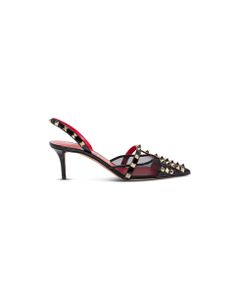 Rockstud Alcove Patent And Mesh Pumps