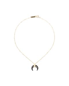 Isabel Marant Woman's Gold Metal Necklace And Buffalo Horn Pendant