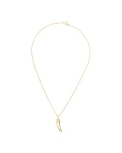 Isabel Marant Woman's Gold Colored Metal Necklace With Horn Pendant