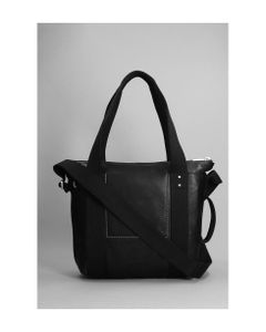 Mini Trolley Shoulder Bag In Black Leather