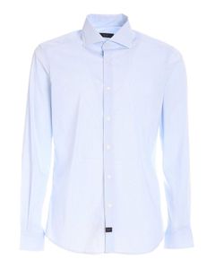 French collar stretch shirt in light blue