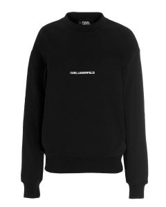 Logo print sweatshirt in black