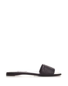Max Mara Musa Logo Embossed Flat Sandals