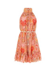Zimmermann Floral-Printed Tied-Waist Dress