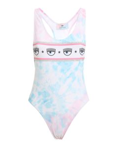 Shaded pattern one-piece swimsuit