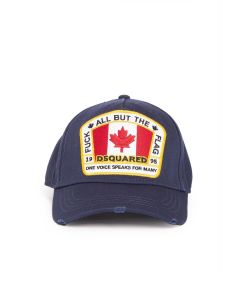 Dsquared2 Flag Patch Distressed Baseball Cap