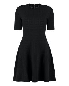 Givenchy 4G Jacquard Flared Mini Dress