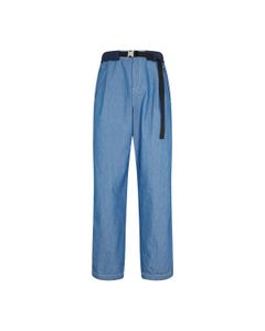 Sacai Panelled Belted Denim Jeans