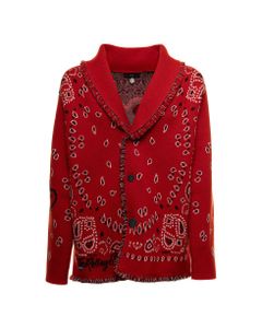 It's Only Rock'n Roll Red Wool Cardigan Alanui Man