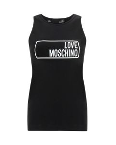 Love Moschino Box Logo Printed Crewneck Tank Top
