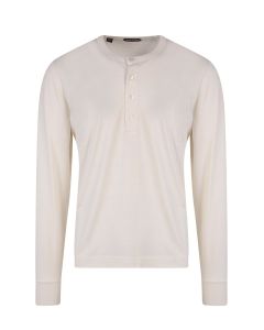 Tom Ford Henley-Neck Half-Buttoned T-Shirt