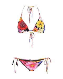 Garden-print Bikini Set
