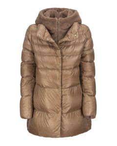 Padded coat with faux fur interior