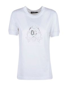 Perforated Floral Logo T-shirt