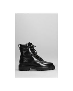Campa Combat Boots In Black Leather