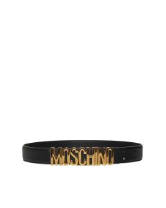 Moschino Logo Lettering Plaque Belt