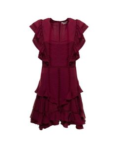 Jaudrey Red Dress With Rufles