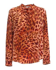 Animal print silk blouse