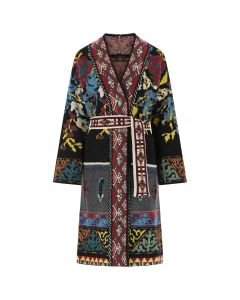 Etro Abstract Jacquard Belted Coat