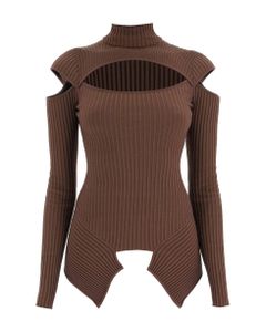Turtleneck Sweater With Cut-out Details