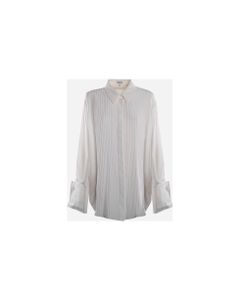 Silk Shirt With Pleated Details