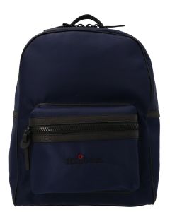 Kiton Logo Detailed Double Zip Backpack
