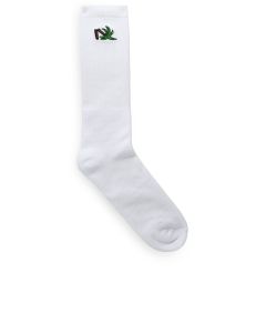 Palm Angels Logo Embroidered Ribbed Socks
