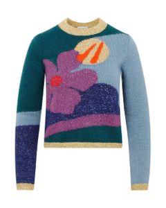 Jacquard Sequined Sweater