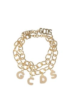GCDS Logo-Lettering Layered Bracelet
